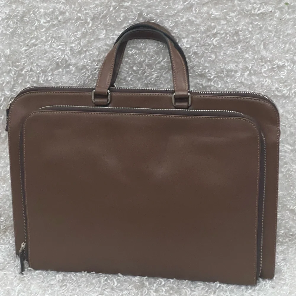 Prada Chocolate Leather Briefcase